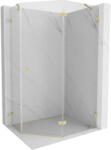 Mexen Lunar cabina de duș pentagonală cu deschidere dreapta 100 x 80 cm, transparentă, auriu periat - 831-100P-080L-55-00-P (831-100P-080L-55-00-P)