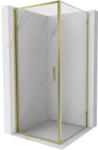 Mexen Exo cabină de duș cu uși batante 85 x 85 cm, transparent, auriu - 817-085-085-50-00 (817-085-085-50-00)