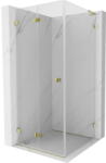 Mexen Lunar-F L cabină de duș pliabilă stânga 90 x 90 cm, transparentă, aurie - 836L-090-090-50-00-L (836L-090-090-50-00-L)