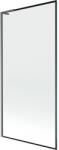 Mexen Next L paravan de cadă cu 1 panou 90 x 150 cm, ramă neagră, gun gray periat - 895-090-000-03-70-66 (895-090-000-03-70-66)
