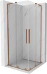 Mexen Velar L Duo cabină de duș glisantă 80 x 80 cm, transparent, cupru periat - 871-080-080-02-03-65 (871-080-080-02-03-65)