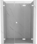 Mexen Lunar-F L ușă de duș pliabilă dreapta 115 cm, transparentă, albă - 836SL-115-050-20-00-P (836SL-115-050-20-00-P)