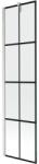 Mexen Next paravan cadă 1-canat 50 x 150 cm, grilaj negru, nichel periat - 895-050-000-00-77-97 (895-050-000-00-77-97)