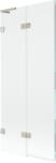 Mexen Lunar L paravan de cadă cu 2 uși batante stânga 80 x 150 cm, transparent, nichel periat - 897L-080-100-97-00-L (897L-080-100-97-00-L)