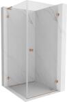 Mexen Lunar-B L cabină de duș pivotantă dreaptă 80 x 80 cm, transparent, cupru periat - 832L-080-080-65-00-P (832L-080-080-65-00-P)