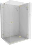 Mexen Lunar-F cabină de duș pliabilă dreapta 100 x 90 cm, transparentă, auriu periat - 836-100-090-55-00-P (836-100-090-55-00-P)