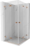 Mexen Lunar-F Duo cabină de duș pliabilă 90 x 90 cm, transparentă, cupru periat - 836-090L-090P-65-00 (836-090L-090P-65-00)