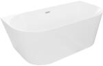 Mexen Oval Slim cadă de baie independentă, montaj perete 170 x 80 cm, albă, preaplin nichel periat - 52661708000-97 (52661708000-97)