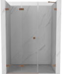 Mexen Lunar-F uși de duș pliabile stânga 140 cm, transparent, cupru periat - 836S-140-050-65-00-L (836S-140-050-65-00-L)