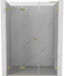 Mexen Lunar-F L ușă de duș pliabilă stânga 120 cm, transparentă, auriu periat - 836SL-120-050-55-00-L (836SL-120-050-55-00-L)