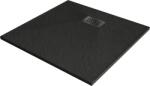 Mexen Hugo tavă de duș pătrată SMC 80 x 80 cm, negru, capac de scurgere negru - 42708080-B (42708080-B)
