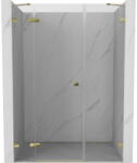 Mexen Lunar uși de duș batante stânga 160 cm, transparent, aurii - 834S-160-050-50-00-L (834S-160-050-50-00-L)
