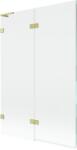 Mexen Lunar L perete de duș cu 2 părți pliante stânga 120 x 150 cm, transparent, auriu periat - 897L-120-100-55-00-L (897L-120-100-55-00-L)