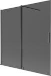 Mexen Velar paravan de cadă cu 2 aripi culisante 160 x 150 cm, grafit, gri armat periat - 896-160-000-41-66 (896-160-000-41-66)