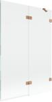 Mexen Lunar paravan cadă cu 2 uși dreapta 120 x 150 cm, transparent, cupru periat - 897-120-100-65-00-P (897-120-100-65-00-P)