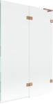 Mexen Lunar L paravan cadă de baie cu 2 uși dreapta 120 x 150 cm, transparent, cupru periat - 897L-120-100-65-00-P (897L-120-100-65-00-P)