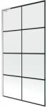 Mexen Next L paravan pentru cadă cu 1 canat 100 x 150 cm, grilaj negru, nichel periat - 895-100-000-03-77-97 (895-100-000-03-77-97)