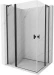 Mexen Mist L Duo cabină de duș cu uși batante 110 x 95 cm, transparent, negru - 8A4L-110-095-70-00 (8A4L-110-095-70-00)