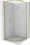 Mexen Exo-S cabina de duș semirotundă glisantă 80 x 80 cm, transparentă, aurie - 8131-080-080-50-00 (8131-080-080-50-00)