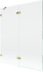 Mexen Lunar paravan de baie cu 2 uși batante stânga 140 x 150 cm, transparent, auriu - 897-140-100-50-00-L (897-140-100-50-00-L)