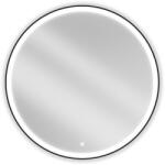 Mexen Esso oglindă de baie iluminată, rotundă 100 cm, LED 6000K, anti-aburire, ramă neagră - 9825-100-100-611-70 (9825-100-100-611-70)