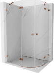Mexen Lunar cabină de duș semicirculară basculantă stânga 80 x 70 cm, transparent, aur roz - 833-080L-070P-60-00 (833-080L-070P-60-00)