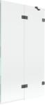 Mexen Lunar paravan cadă cu 2 uși dreapta 100 x 150 cm, transparent, gri închis periat - 897-100-100-66-00-P (897-100-100-66-00-P)