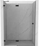 Mexen Lunar ușă de duș batantă stângă 130 cm, transparentă, neagră - 834-130-000-70-00-L (834-130-000-70-00-L)
