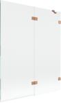 Mexen Lunar paravan de baie cu 2 uși dreapta 140 x 150 cm, transparent, cupru periat - 897-140-100-65-00-P (897-140-100-65-00-P)