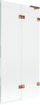 Mexen Lunar L paravan de cadă cu 2 aripi dreapta 90 x 150 cm, transparent, aur roz - 897L-090-100-60-00-P (897L-090-100-60-00-P)