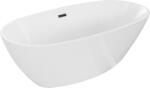 Mexen Eris cadă independentă 180 x 95 cm, albă, preaplin negru - 53441809500-70 (53441809500-70)