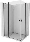 Mexen Mist Duo cabină de duș cu uși batante 80 x 75 cm, transparent, negru - 8A4-080-075-70-00 (8A4-080-075-70-00)