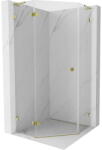 Mexen Lunar L cabină de duș pentagonală batantă stânga 80 x 80 cm, transparent, auriu - 831L-080L-080P-50-00-L (831L-080L-080P-50-00-L)