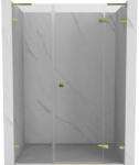 Mexen Lunar L ușă de duș batantă dreapta 140 cm, transparentă, aurie - 834SL-140-050-50-00-P (834SL-140-050-50-00-P)