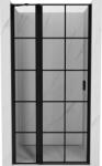 Mexen Mist uși de duș batante stânga 75 cm, grilaj negru, negru - 8A4-075-000-70-77-L (8A4-075-000-70-77-L)