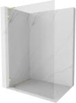 Mexen Lunar L perete de duș Walk-in stânga 60 x 200 cm, transparent 8 mm, auriu periat - 830L-060-000-55-00-L (830L-060-000-55-00-L)