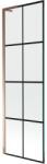 Mexen Next L paravan de cadă cu 1 canat 60 x 150 cm, grilaj negru, aur roz - 895-060-000-03-77-60 (895-060-000-03-77-60)
