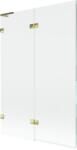 Mexen Lunar L paravan de cadă 2-panouri stânga 120 x 150 cm, transparent, auriu - 897L-120-100-50-00-L (897L-120-100-50-00-L)