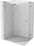 Mexen Lunar L cabină de duș pentagonală cu ușă stânga 100 x 90 cm, transparentă, aur roz - 831L-100L-090P-60-00-L (831L-100L-090P-60-00-L)
