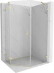 Mexen Lunar cabina de duș pentagonală cu deschidere pe stânga 80 x 90 cm, transparent, auriu periat - 831-080L-090P-55-00-L (831-080L-090P-55-00-L)