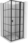 Mexen Mist T cabină de duș pivotantă dreapta 100 x 100 cm, grilaj negru, negru - 8A4T-100-100-70-77-P (8A4T-100-100-70-77-P)