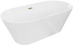 Mexen Luna Slim cadă de sine stătătoare 170 x 75 cm, albă, preaplin auriu - 52041707500-50 (52041707500-50)