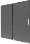 Mexen Velar paravan cadă cu 2 canaturi, glisant, 160 x 150 cm, grafit, alb - 896-160-000-41-20 (896-160-000-41-20)