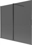 Mexen Velar paravan de duș cu 2 canaturi, glisant, 170 x 150 cm, grafit, gri armat periat - 896-170-000-41-66 (896-170-000-41-66)