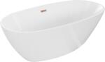 Mexen Eris cadă freestanding 180 x 95 cm, albă, preaplin aur roz - 53441809500-60 (53441809500-60)