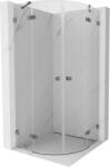 Mexen Lunar cabină de duș semicirculară batantă 100 x 100 cm, transparent, metal pistol - 833-100L-100P-95-00 (833-100L-100P-95-00)