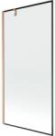 Mexen Next paravan cadă 1-aripă 90 x 150 cm, cadru negru, cupru periat - 895-090-000-00-70-65 (895-090-000-00-70-65)