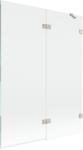 Mexen Lunar paravan pentru cadă, cu deschidere dublă dreapta 130 x 150 cm, transparent, nichel periat - 897-130-100-97-00-P (897-130-100-97-00-P)