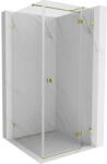 Mexen Lunar T cabină de duș pivotantă dreapta 110 x 110 cm, transparentă, aurie - 834T-110-110-50-00-P (834T-110-110-50-00-P)