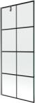 Mexen Next paravan de cadă cu 1 panou 80 x 150 cm, grilaj negru, finisaj metalic - 895-080-000-00-77-95 (895-080-000-00-77-95)